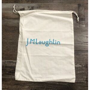J. McLaughlin White Drawstring Dust Bag 12x14"